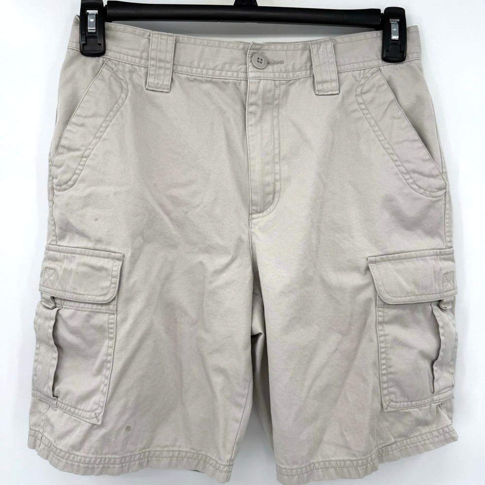 Columbia Cargo Shorts Mens 30 Khaki Tan AM4378 Cotton Outdoor Utility Hiking